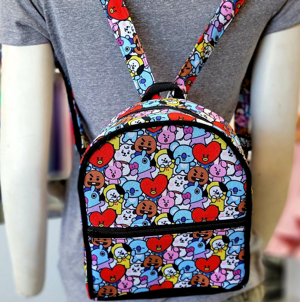 Bts Bt21 Collage Mini Backpack Gem